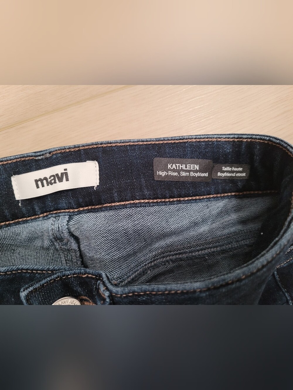 Dark Blue Denim MAVI Jeans "KATHLEEN" Boyfriend - Picture 3 of 11